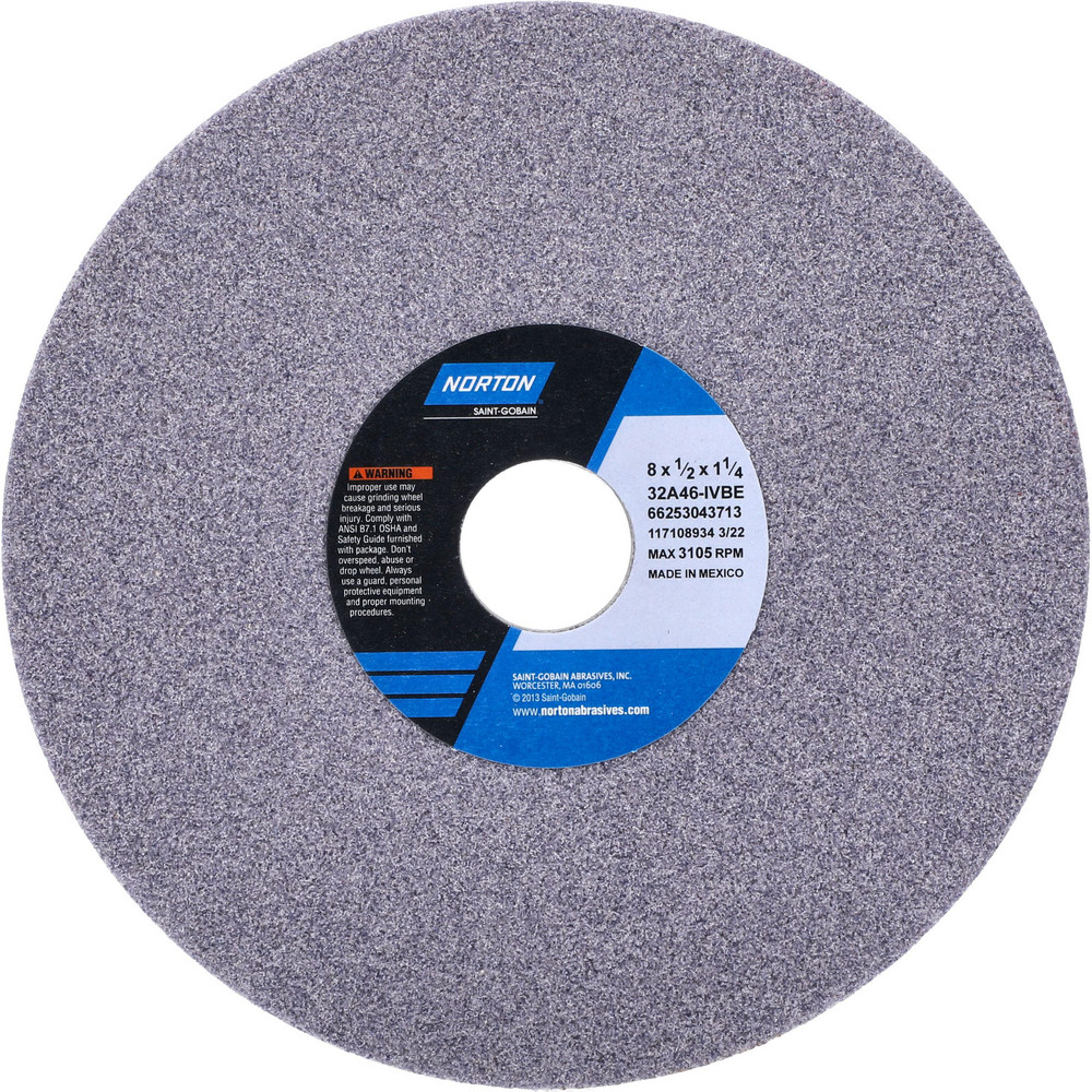 Picture of Carborundum "Norton" 8"X1/2"X1-1/4" 46G Typ1 A/O Grind Wheel Surface Grinding Wheel